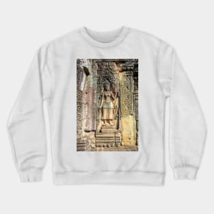 Bas Relief Statue, Bayon Temple Crewneck Sweatshirt